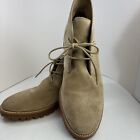 Tory Burch Westbury Women's 9.5M Chukka Booties Tan Suede Leather Laced 31158212