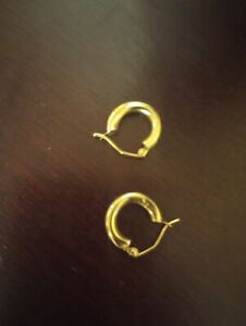 14K Solid Yellow Gold Hoop Earrings