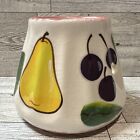 HOME INTERIORS Ceramic Candle Shade Topper (4x5.25”) Fruits *Crazed Or Crackled*