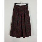 VTG Women Brooks Brothers USA pure wool paisley floral long pleated skirt, 4