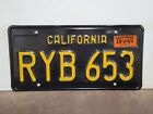 1965 California   License Plate Tag NATURAL SUPERB