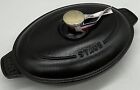 STAUB Cast Iron 9-inch x 6.6-inch Oval Covered Baking Dish