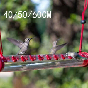 40/50/60CM Hummingbird Feeder With Hole Birds Feeding Transparent Pipe Outdoor