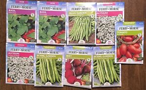 Ferry Morse Vegetable Flower Herb Seed Packets Lot of 9 Packs 12/23