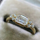 Gorgeous Women 18k Yellow Gold Plated Ring Cubic Zircon Engagement Gift Sz 6-10