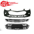 For 2016-2018 Chevy Cruze Front Bumper Cover + Front Upper + Lower Grille (For: 2017 Chevrolet Cruze)