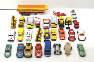 24+ pc Majorette Die Cast Car Truck Lot Construction+Racing+Delivery Made France