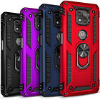 For Moto G Power 2021 2022 Case Phone Cover Kickstand + Tempered Glass Screen