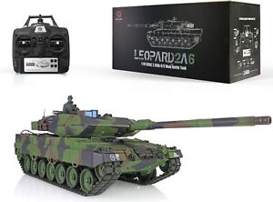 Heng Long German Leopard 2A6 RC Remote Tank 2.4Ghz 1/16 Scale with Steel Gearbox
