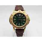 Vintage 1994 Guess Watch Womens New Battery Green Dial Gold Tone 30mm