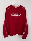 Vintage Mens NIKE CORTEZ 72 Embroidered Logo Y2K Drill Sweatshirt Sweater Red XL