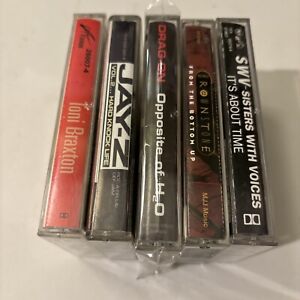 Lot Of 5 Hip Hop Rap R&B Cassette Tapes Jay-Z Nice !