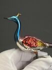 3 Vintage Glass Christmas Ornaments Bird Clip On Czechoslovakia