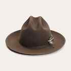 Stetson® 6X Open Road 1865 Royal Deluxe Distress Walnut Felt Hat +Free Hat Brush