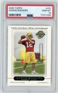 2005 Topps 50th Anniversary Aaron Rodgers Rookie PSA 10 # 431 ***