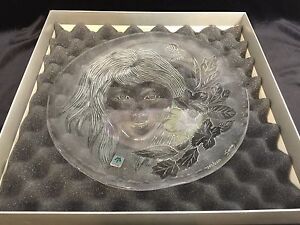 Crystal Maidens by Jose Diniz Fall The Scenic Crystal Plate w/COA, New in Box