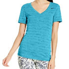 Nike Womens V Neck Legend Shorts Sleeve Top Size X-Small Color Blue