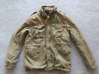 A&F Abercrombie Fitch fleece bomber parka Army coat military Jacket brown M