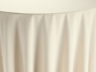 Light Ivory Spun  Poly Royal Crest Linen Round Tablecloth  Size 52