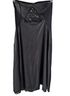 Vintage Sears Strapless Full Length Slip Sz 36 Black Lace Sweetheart Neckline