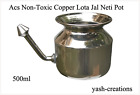 Acs Non-Toxic Steel Lota Jal Neti Pot -Yoga Technic(For Sinus Congestion) 500ml