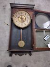 Antique Sessions Regulator Wall Clock For Parts