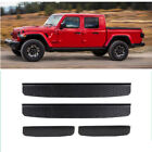 Black Door Sill Scuff Plate Trim 4pcs for Jeep Gladiator 2020 (For: Jeep Gladiator)