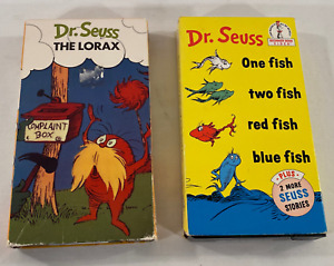 Pair Dr. Seuss VHS Tapes The Lorax + One Fish, Two Fish, Red Fish, Blue Fish