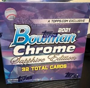 New Listing2021 Topps Bowman Chrome Sapphire Edition Baseball Hobby Box New Factory Sealed