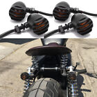 4X Motorcycle Grill Bullet Blinker Turn Signal Amber Lights For Bobber Chopper