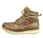 LL Bean Stonington Men's Brown Leather Rugged Moccasin Toe Work Boots Size 12 M