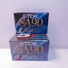 New ListingLot of 6 TDK SA90 Blank Cassette Audio Tapes 90 min High Bias Type II NEW