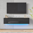 Wall Floating TV Stand 16 Color LED Entertainment Center Media Console 55