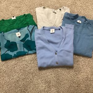 CAbi Lot of 5 Spring Tops & Sweaters Size S & M in Nice Pre Owned Condition