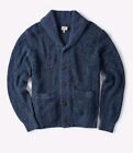 Faherty Blue Marled Cotton Cashmere Cardigan Sweater Button Front Pockets | M