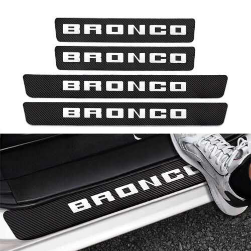 4X For Ford Bronco Accessories Car Door Sill Step Plate Scuff Cover Protector J5 (For: 2021 Ford Bronco Badlands Sport Utility 4-Door ...)