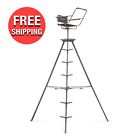 Portable Tripod Swivel Seat Stand 360 For Game Hunter Deer Turkey Ladder 12 ft.