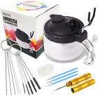 New ListingAirbrush Cleaning Kit - Airbrush Clean Pot Glass Cleaning Jar with Holder, 5Pc C