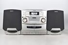 Sony CFD-ZW755 Boombox CD Radio Dual Cassette Player/Recorder Portable Stereo