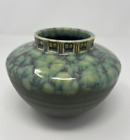 Rare Antique Art Deco Roseville Pottery Imperial II Model 200-4 1/2 Green Bowl
