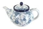 Blue Rose Polish Pottery Blue Fleur Medium Teapot