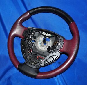 2004-2020 Aston Martin Rapide DB9 Steering Wheel OEM Black & Iron Ore Red *Wear