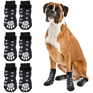 6pcs Pet Dog Shoes Anti-slip Boots Sock for Small Medium Large Puppy Paw Protect