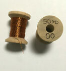Vintage Wright & McGill Silk Rod Wrapping Thread Sz 00 Jasper Orange/Black