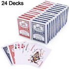Lot 24 Decks Poker Playing Cards Size Standard Index 12 BLUE & 12 RED Board Game