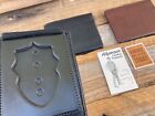 Alfonso's Police Fire Leather Badge ID Wallet With 3
