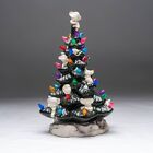 Ceramic Christmas Tree with Bisque Mice 12