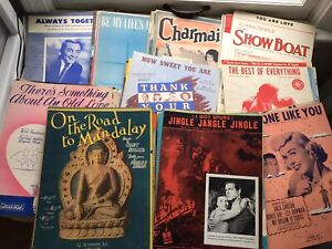 Lot 215 Vintage/Antique Sheet Music 1910s-1960s Musicals Patriotic Americana 10#