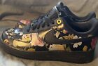 Nike Women’s Air Force 1 Sneakers Shoes Black A01017-002 Low Top Floral sz 7.5