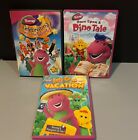 Barney DVD Lot Of 3 Dino Tale Lets Go On Vacation Around The World